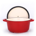 classic style cast iron enamel casserole with custom knob